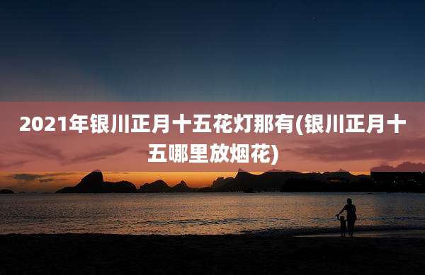 2021年银川正月十五花灯那有(银川正月十五哪里放烟花)