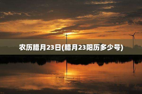 农历腊月23日(腊月23阳历多少号)