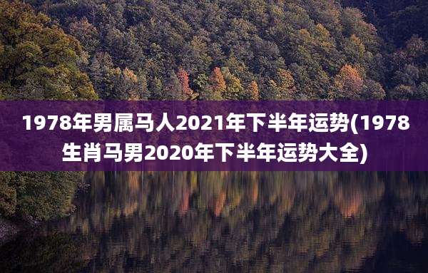 1978年男属马人2021年下半年运势(1978生肖马男2020年下半年运势大全)