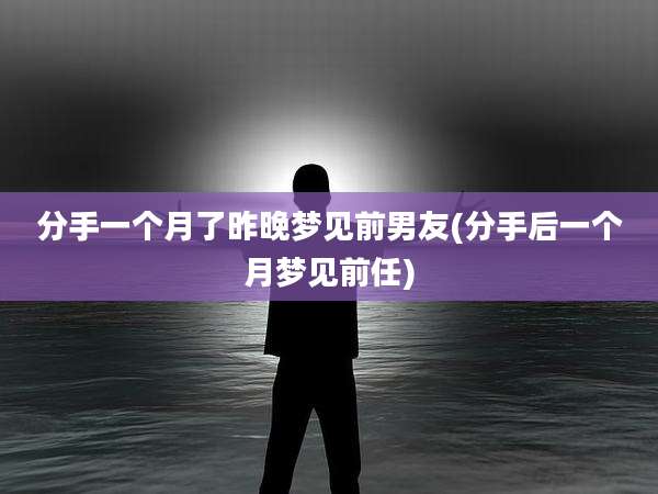 分手一个月了昨晚梦见前男友(分手后一个月梦见前任)