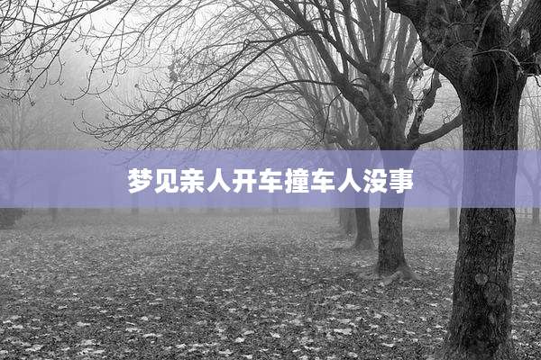 梦见亲人开车撞车人没事