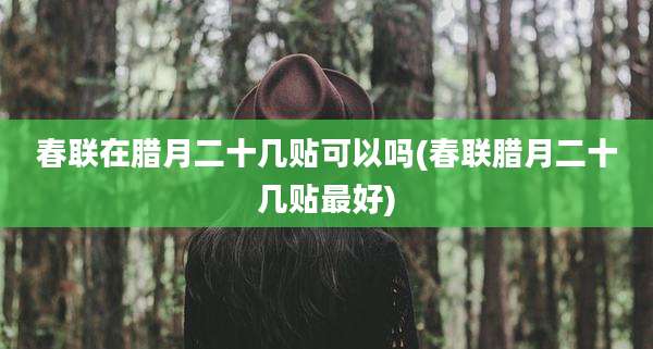 春联在腊月二十几贴可以吗(春联腊月二十几贴最好)