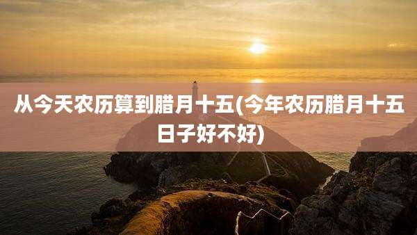 从今天农历算到腊月十五(今年农历腊月十五日子好不好)