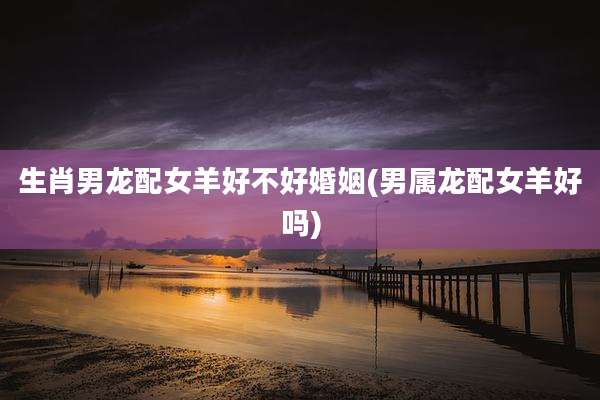 生肖男龙配女羊好不好婚姻(男属龙配女羊好吗)
