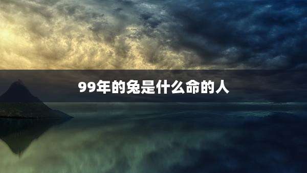 99年的兔是什么命的人