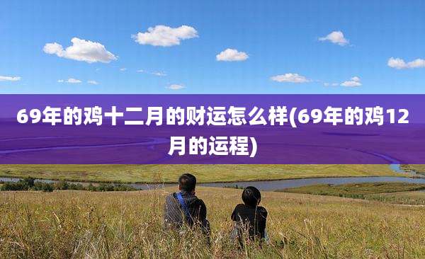 69年的鸡十二月的财运怎么样(69年的鸡12月的运程)