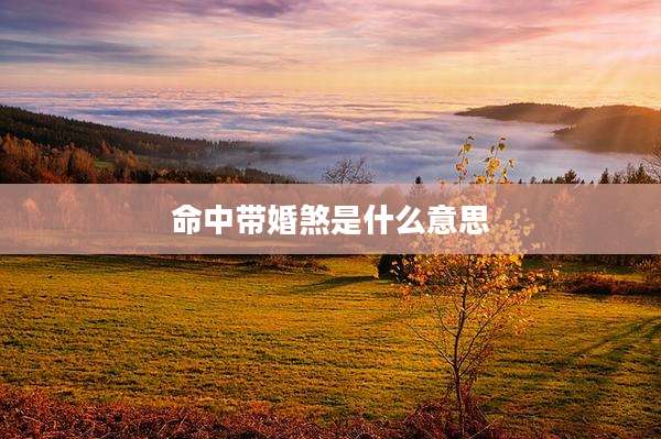 命中带婚煞是什么意思