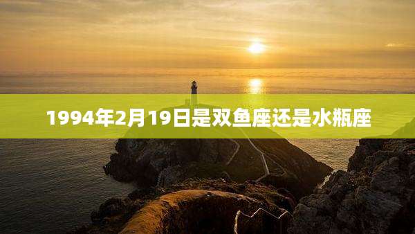 1994年2月19日是双鱼座还是水瓶座