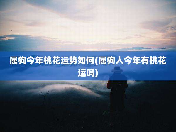 属狗今年桃花运势如何(属狗人今年有桃花运吗)