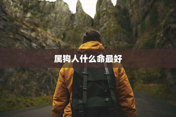 属狗人什么命最好