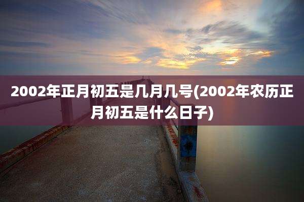 2002年正月初五是几月几号(2002年农历正月初五是什么日子)
