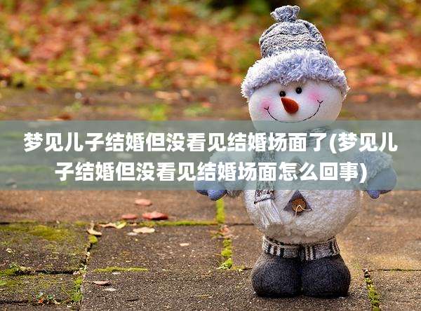 梦见儿子结婚但没看见结婚场面了(梦见儿子结婚但没看见结婚场面怎么回事)