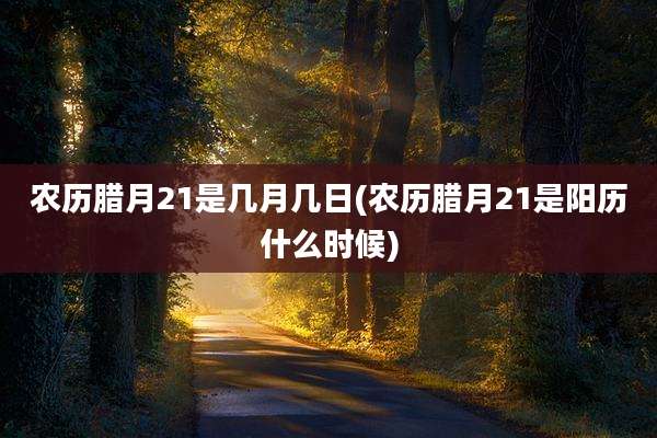 农历腊月21是几月几日(农历腊月21是阳历什么时候)