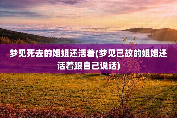 梦见死去的姐姐还活着(梦见已故的姐姐还活着跟自己说话)