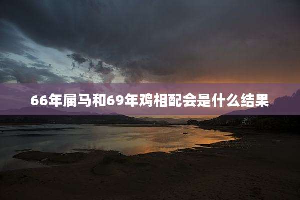66年属马和69年鸡相配会是什么结果