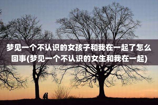 梦见一个不认识的女孩子和我在一起了怎么回事(梦见一个不认识的女生和我在一起)