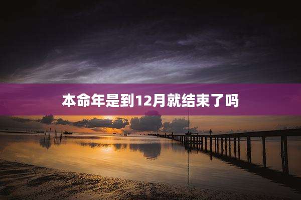 本命年是到12月就结束了吗