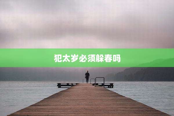 犯太岁必须躲春吗