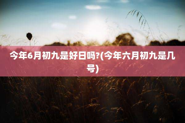 今年6月初九是好日吗?(今年六月初九是几号)