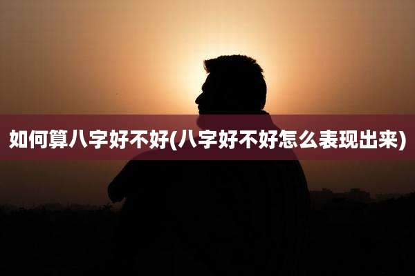 如何算八字好不好(八字好不好怎么表现出来)
