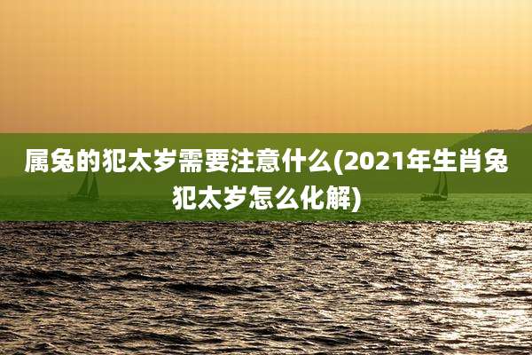 属兔的犯太岁需要注意什么(2021年生肖兔犯太岁怎么化解)