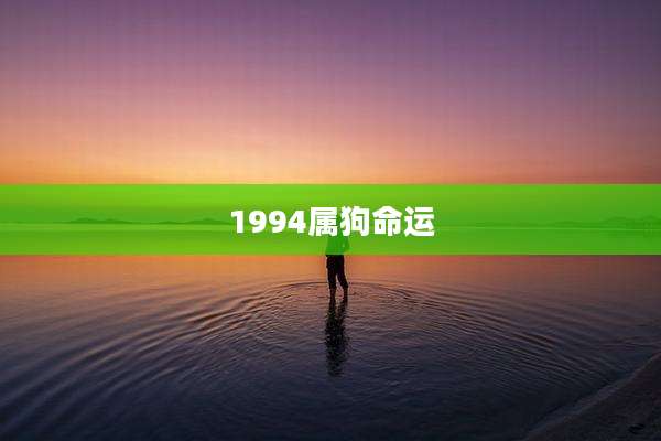 1994属狗命运