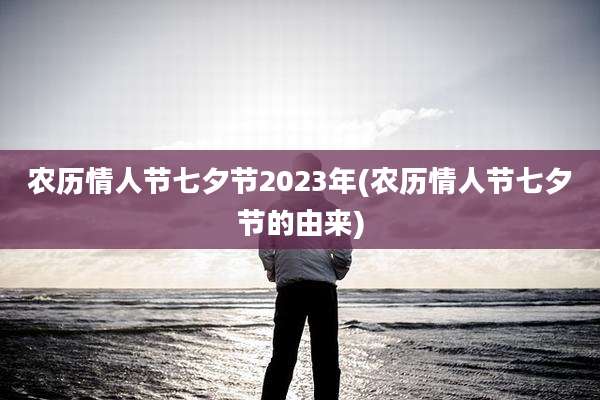 农历情人节七夕节2023年(农历情人节七夕节的由来)
