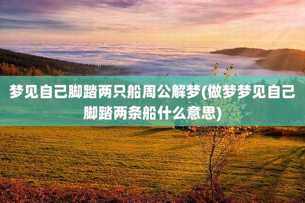 梦见自己脚踏两只船周公解梦(做梦梦见自己脚踏两条船什么意思)