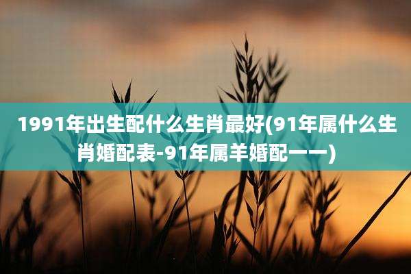 1991年出生配什么生肖最好(91年属什么生肖婚配表-91年属羊婚配一一)