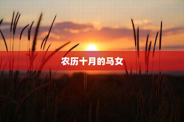 农历十月的马女