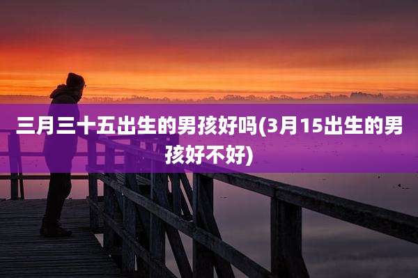 三月三十五出生的男孩好吗(3月15出生的男孩好不好)
