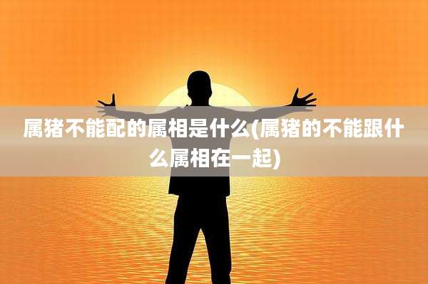 属猪不能配的属相是什么(属猪的不能跟什么属相在一起)