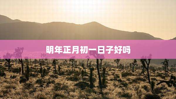 明年正月初一日子好吗