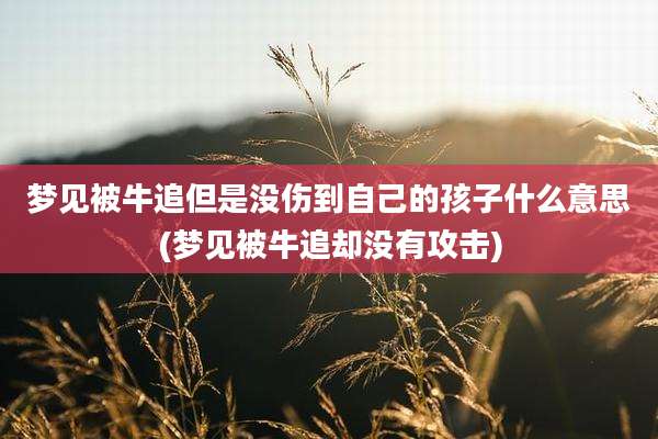梦见被牛追但是没伤到自己的孩子什么意思(梦见被牛追却没有攻击)