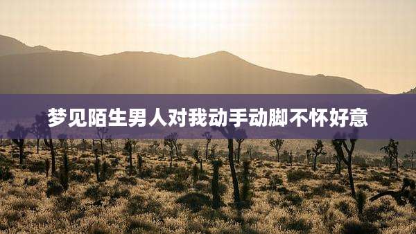 梦见陌生男人对我动手动脚不怀好意
