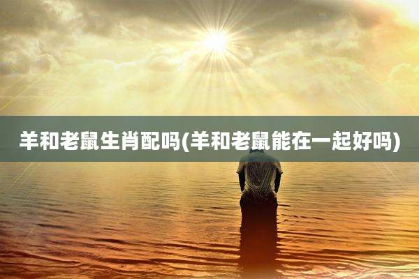 羊和老鼠生肖配吗(羊和老鼠能在一起好吗)