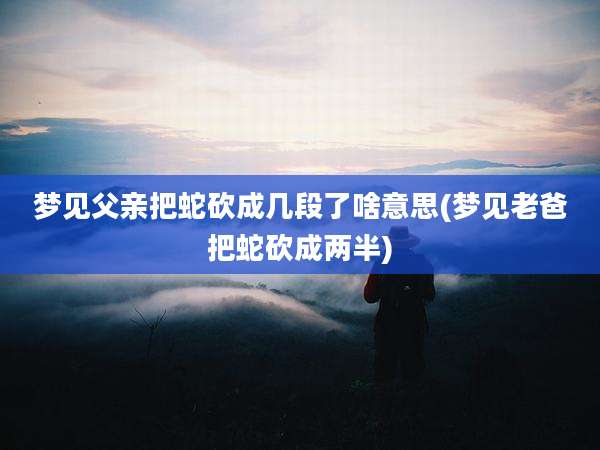 梦见父亲把蛇砍成几段了啥意思(梦见老爸把蛇砍成两半)
