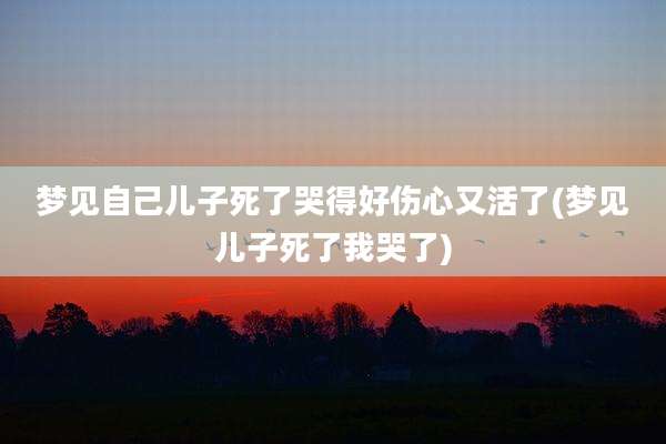 梦见自己儿子死了哭得好伤心又活了(梦见儿子死了我哭了)