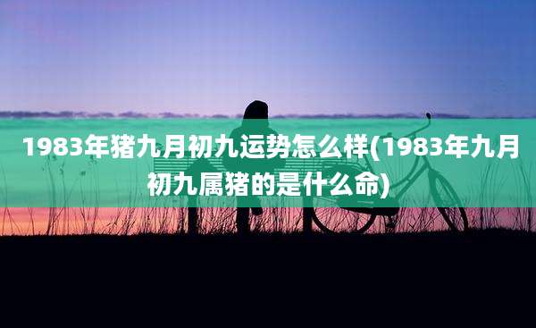 1983年猪九月初九运势怎么样(1983年九月初九属猪的是什么命)