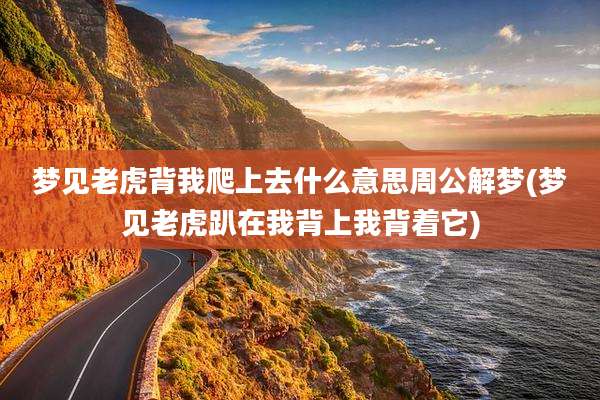 梦见老虎背我爬上去什么意思周公解梦(梦见老虎趴在我背上我背着它)