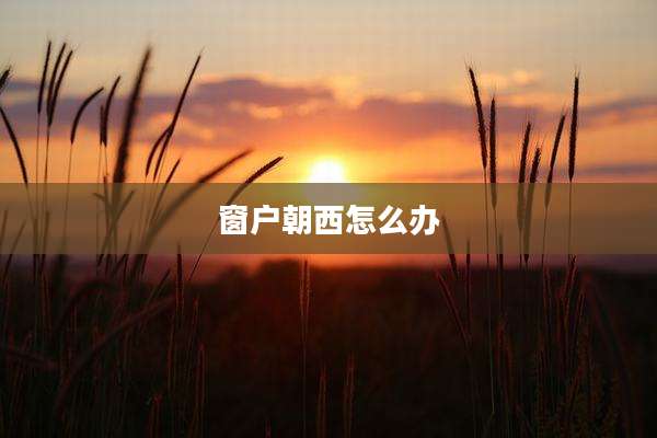 窗户朝西怎么办