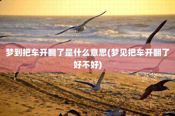 梦到把车开翻了是什么意思(梦见把车开翻了好不好)