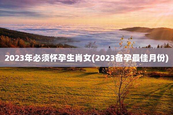 2023年必须怀孕生肖女(2023备孕最佳月份)