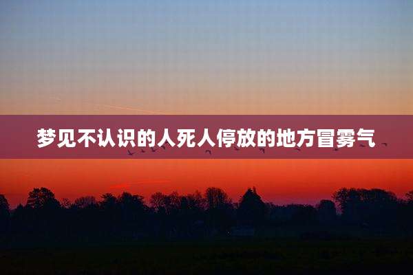 梦见不认识的人死人停放的地方冒雾气