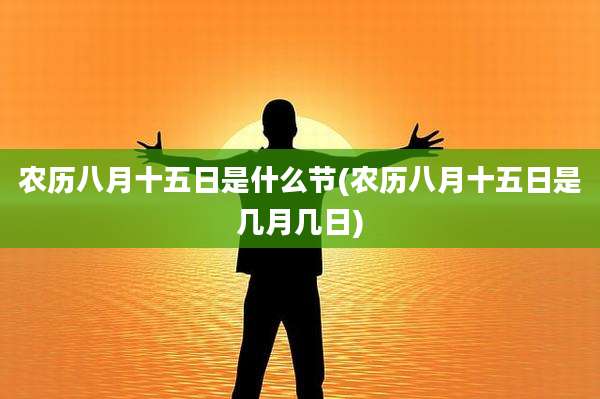 农历八月十五日是什么节(农历八月十五日是几月几日)