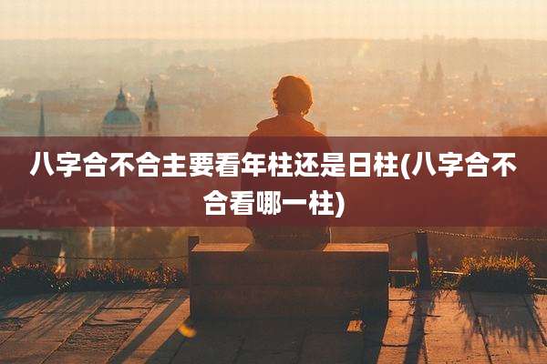 八字合不合主要看年柱还是日柱(八字合不合看哪一柱)