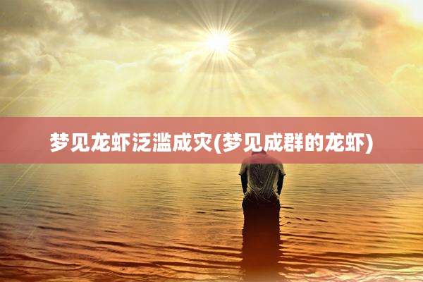 梦见龙虾泛滥成灾(梦见成群的龙虾)