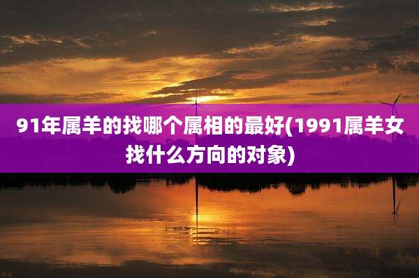 91年属羊的找哪个属相的最好(1991属羊女找什么方向的对象)