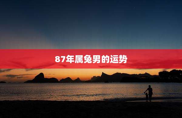 87年属兔男的运势