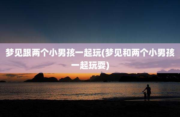 梦见跟两个小男孩一起玩(梦见和两个小男孩一起玩耍)